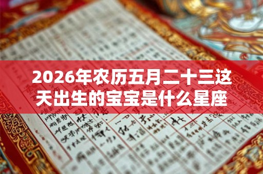2026年农历五月二十三这天出生的宝宝是什么星座