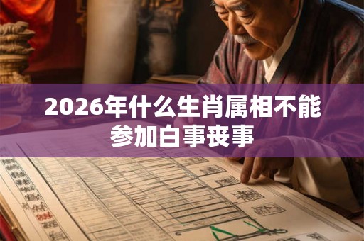 2026年什么生肖属相不能参加白事丧事