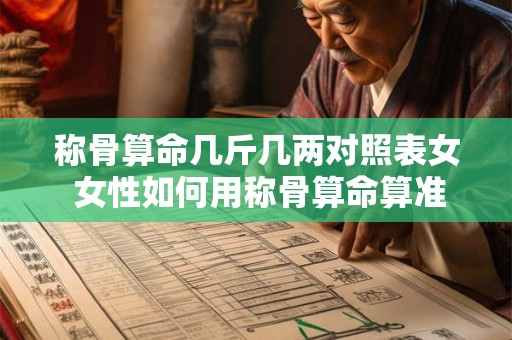 称骨算命几斤几两对照表女 女性如何用称骨算命算准自己的体重