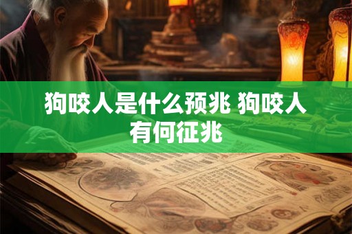 狗咬人是什么预兆 狗咬人有何征兆