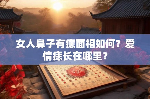 女人鼻子有痣面相如何？爱情痣长在哪里？