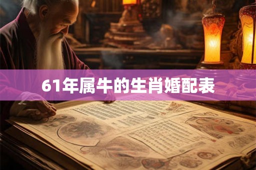61年属牛的生肖婚配表