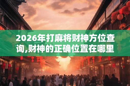 2026年打麻将财神方位查询,财神的正确位置在哪里