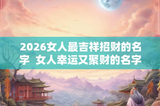 2026女人最吉祥招财的名字  女人幸运又聚财的名字