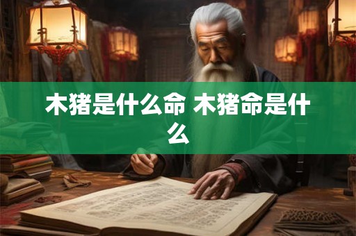 木猪是什么命 木猪命是什么