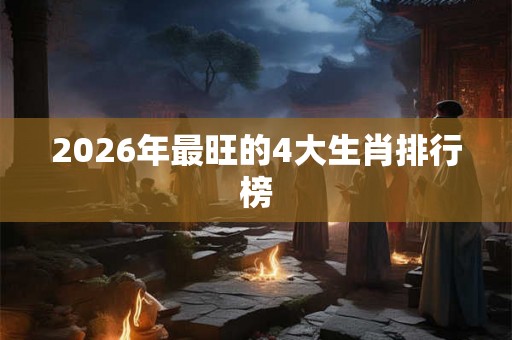 2026年最旺的4大生肖排行榜
