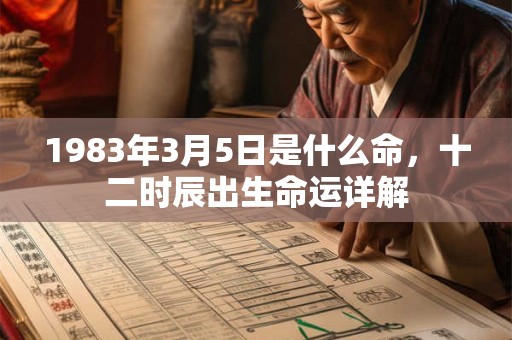 1983年3月5日是什么命,十二时辰出生命运详解 1983年3月5日是什么命,十二时辰出生命运详解