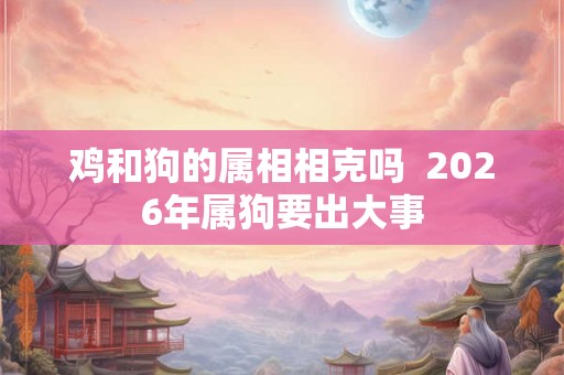 鸡和狗的属相相克吗  2026年属狗要出大事