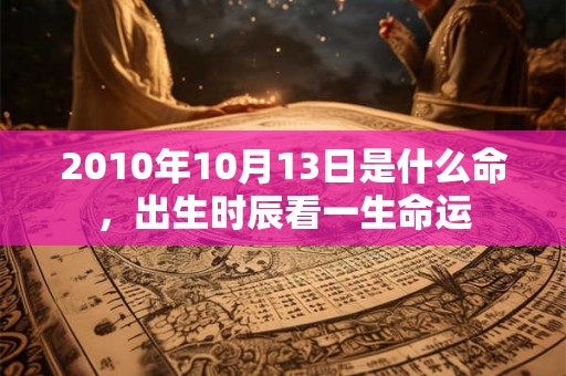 2010年10月13日是什么命，出生时辰看一生命运