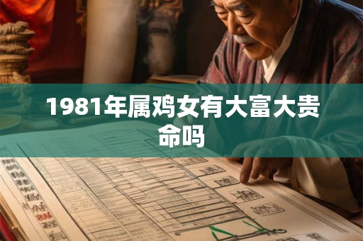 1981年属鸡女有大富大贵命吗