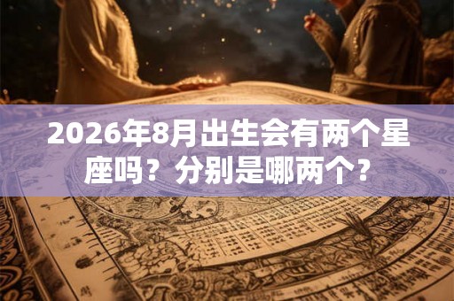 2026年8月出生会有两个星座吗？分别是哪两个？