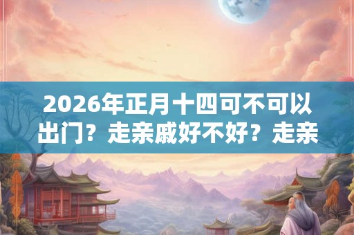 2026年正月十四可不可以出门？走亲戚好不好？走亲戚有什么讲究？