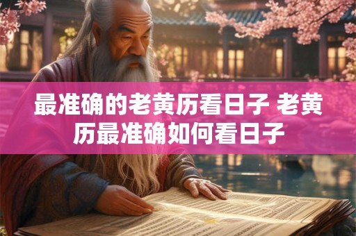 最准确的老黄历看日子 老黄历最准确如何看日子 最准确的老黄历看日子 老黄历最准确如何看日子