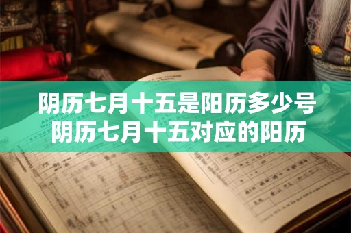 阴历七月十五是阳历多少号 阴历七月十五对应的阳历日期是什么 阴历七月十五是阳历多少号 阴历七月十五对应的阳历日期是什么