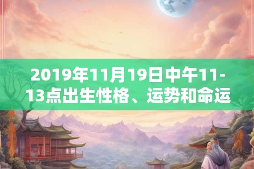 2019年11月19日中午11-13点出生性格、运势和命运 2019年11月19日中午11-13点出生性格、运势和命运