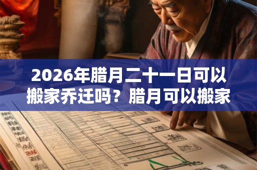 2026年腊月二十一日可以搬家乔迁吗？腊月可以搬家吗？