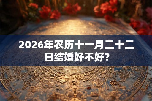 2026年农历十一月二十二日结婚好不好？