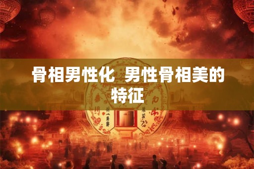 骨相男性化  男性骨相美的特征
