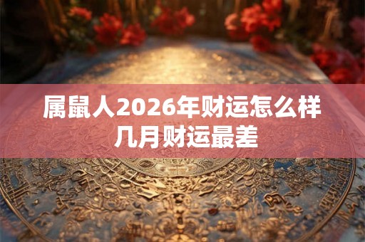 属鼠人2026年财运怎么样 几月财运最差