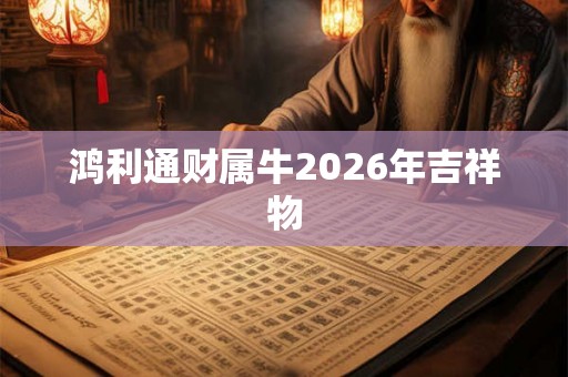 鸿利通财属牛2026年吉祥物 鸿利通财属牛2026年吉祥物
