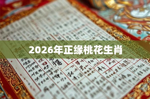 2026年正缘桃花生肖