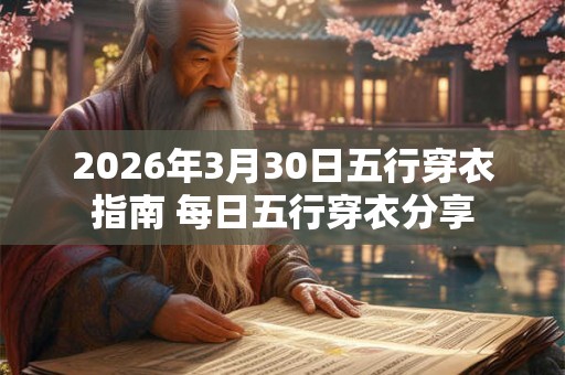 2026年3月30日五行穿衣指南 每日五行穿衣分享