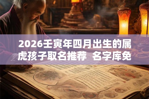2026壬寅年四月出生的属虎孩子取名推荐  名字库免费