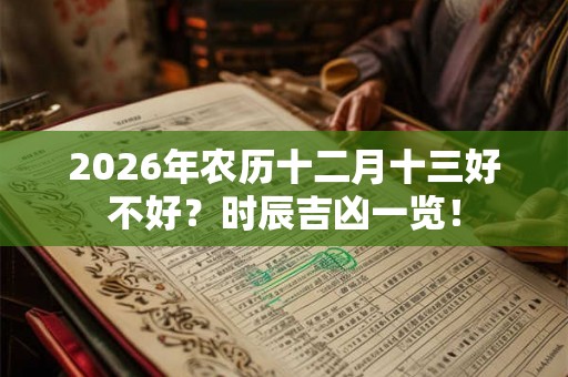 2026年农历十二月十三好不好？时辰吉凶一览！