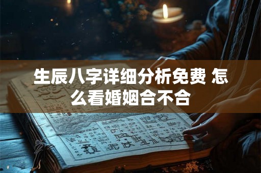 生辰八字详细分析免费 怎么看婚姻合不合 生辰八字详细分析免费 怎么看婚姻合不合
