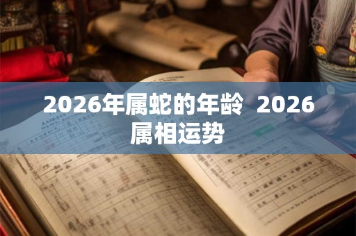 2026年属蛇的年龄  2026属相运势