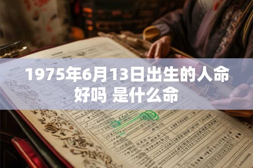 1975年6月13日出生的人命好吗 是什么命
