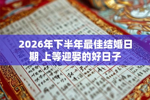 2026年下半年最佳结婚日期 上等迎娶的好日子 2026年下半年最佳结婚日期 上等迎娶的好日子