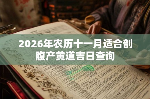 2026年农历十一月适合剖腹产黄道吉日查询