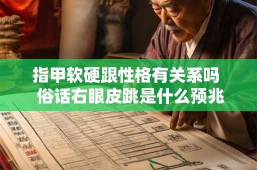 指甲软硬跟性格有关系吗  俗话右眼皮跳是什么预兆