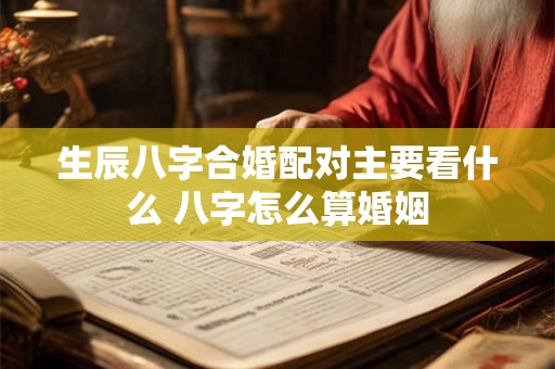 生辰八字合婚配对主要看什么 八字怎么算婚姻