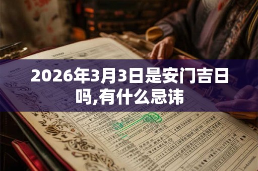 2026年3月3日是安门吉日吗,有什么忌讳