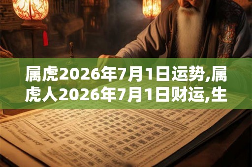 属虎2026年7月1日运势,属虎人2026年7月1日财运,生肖虎2026年7月1日运势