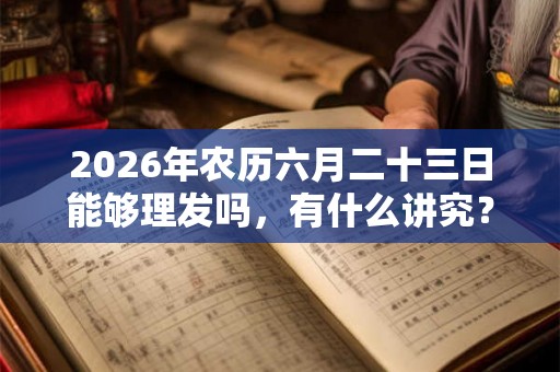 2026年农历六月二十三日能够理发吗，有什么讲究？