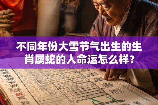 不同年份大雪节气出生的生肖属蛇的人命运怎么样? 不同年份大雪节气出生的生肖属蛇的人命运怎么样?
