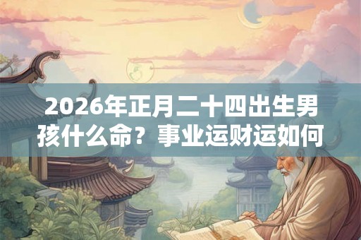 2026年正月二十四出生男孩什么命？事业运财运如何？