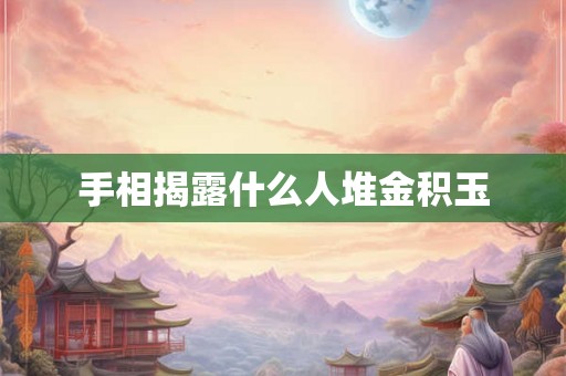 手相揭露什么人堆金积玉 手相揭露什么人堆金积玉