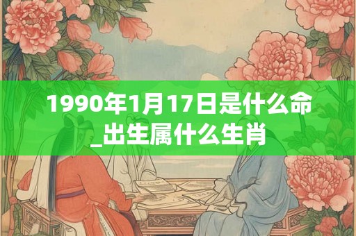 1990年1月17日是什么命_出生属什么生肖