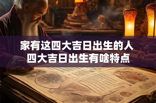 家有这四大吉日出生的人 四大吉日出生有啥特点