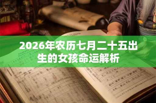2026年农历七月二十五出生的女孩命运解析 2026年农历七月二十五出生的女孩命运解析