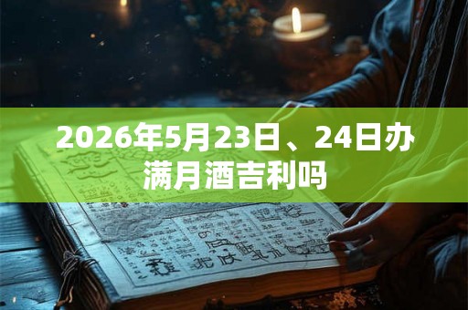 2026年5月23日、24日办满月酒吉利吗 2026年5月23日、24日办满月酒吉利吗