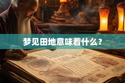 梦见田地意味着什么？