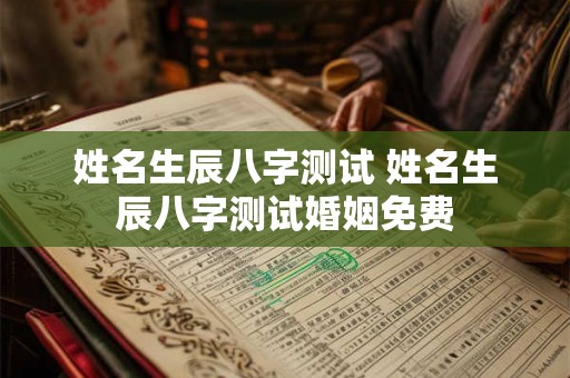 姓名生辰八字测试 姓名生辰八字测试婚姻免费