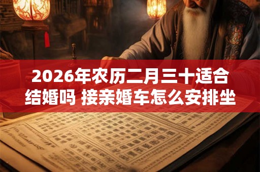 2026年农历二月三十适合结婚吗 接亲婚车怎么安排坐人
