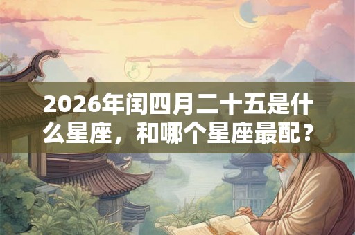 2026年闰四月二十五是什么星座，和哪个星座最配？