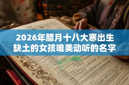 2026年腊月十八大寒出生缺土的女孩唯美动听的名字